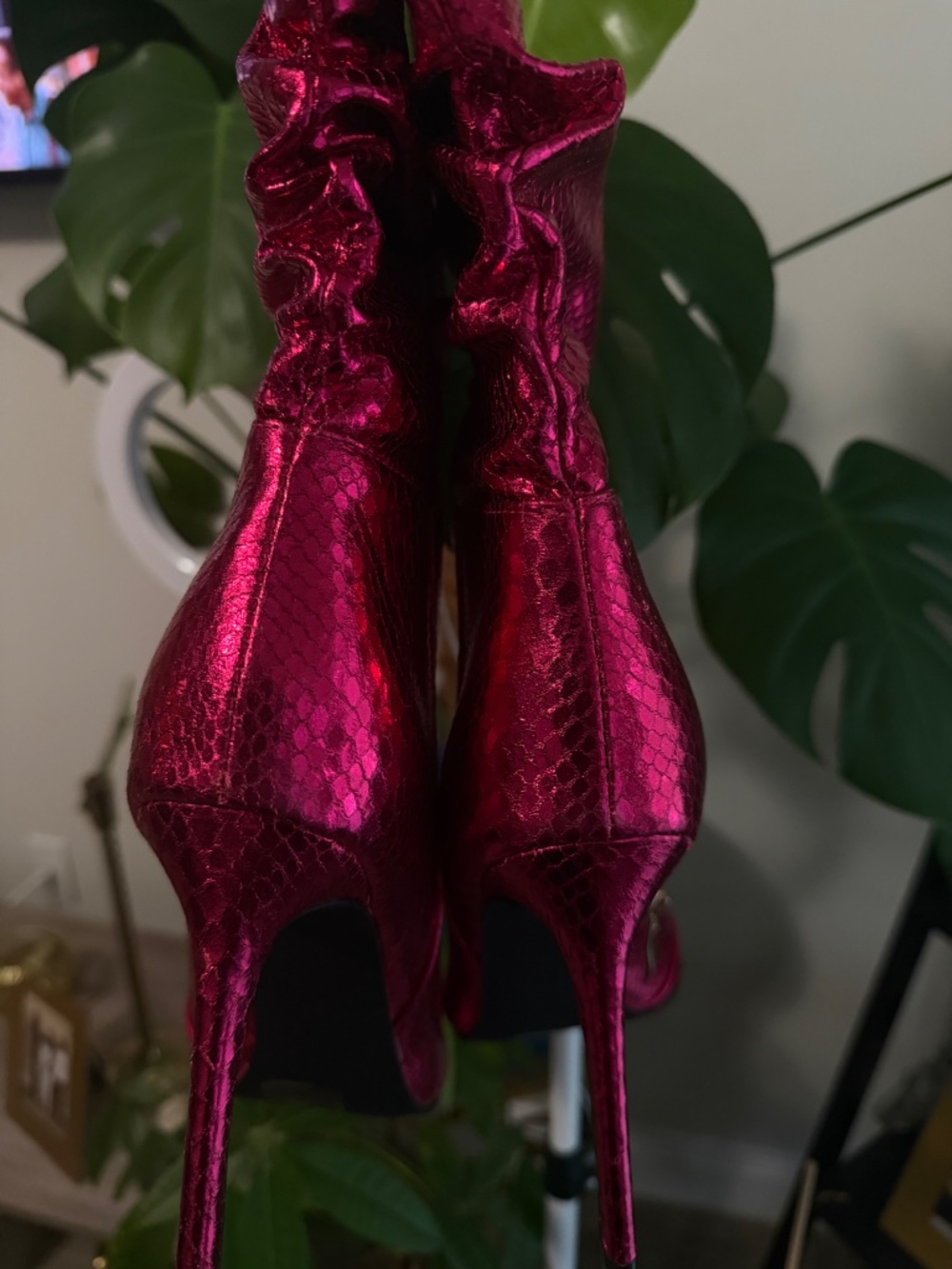Azalea Wang Fuschia Stiletto Bootie - Picture 3 of 5